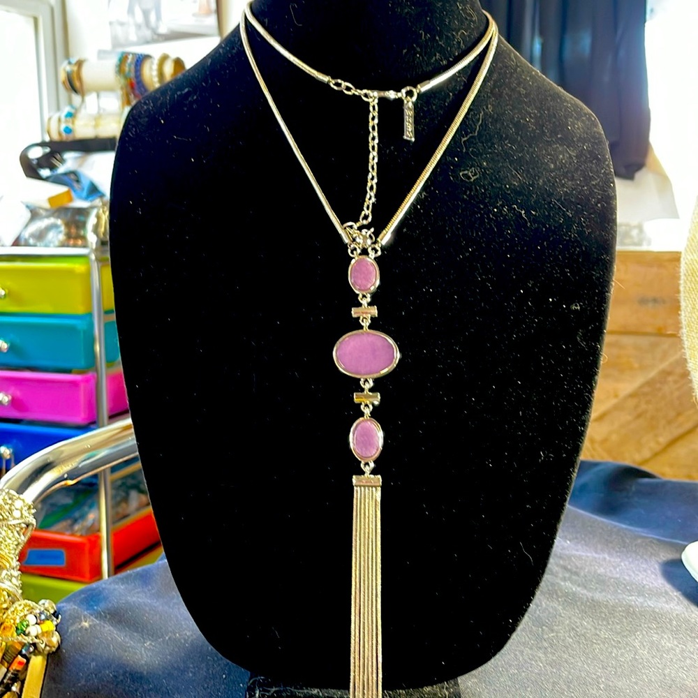 This stunning White House Black Market has 3 Amethyst stones